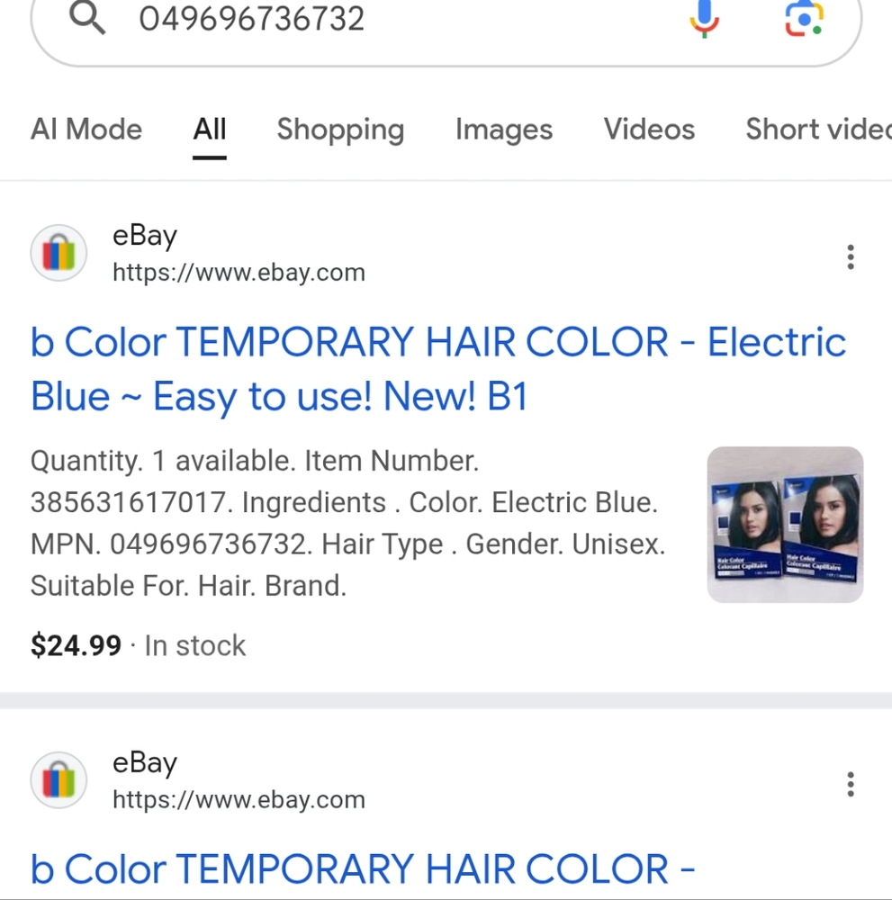 B-Color Temporary Hair Color Kit - Violet and Raspberry Red - Picture 11 of 11